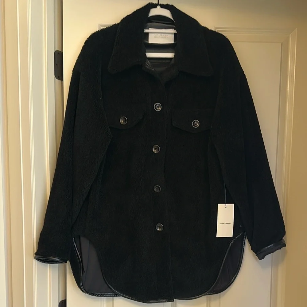 Citizens of Humanity Black Oversized Sherpa Jacket NWT - Picture 6 of 10
